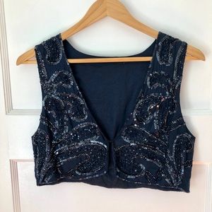 Vintage sequined bolero vest